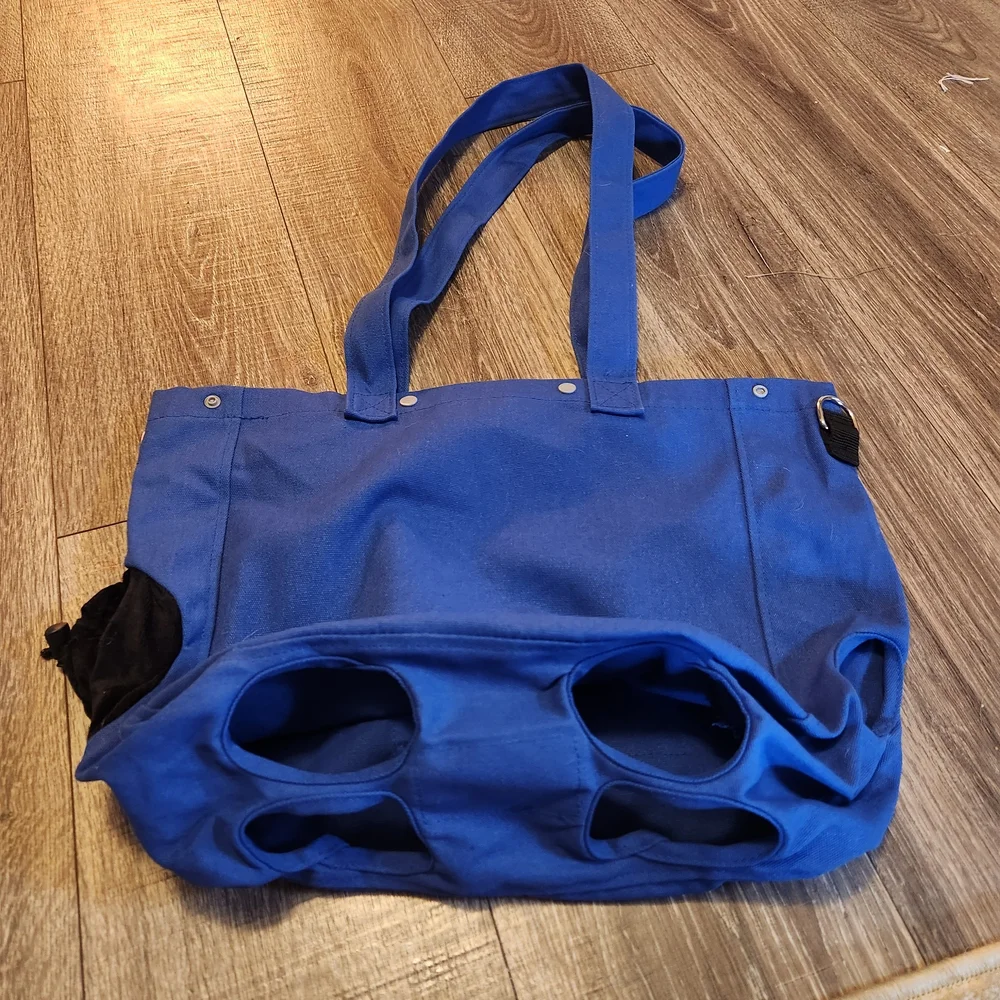 Cat Pouch Carrier Backpack - Blue Size M Soft Hand-Free Adjustable Harness NWOT